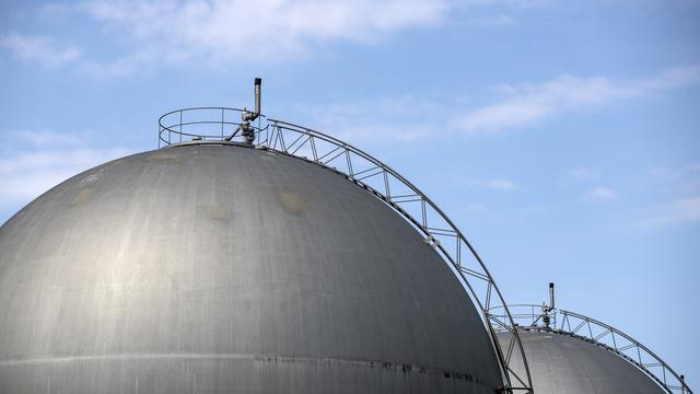 Des réservoirs de gaz naturel en Suisse. [Keystone - Alexandra Wey]