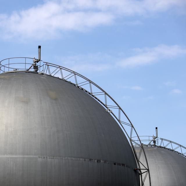 Des réservoirs de gaz naturel en Suisse. [Keystone - Alexandra Wey]