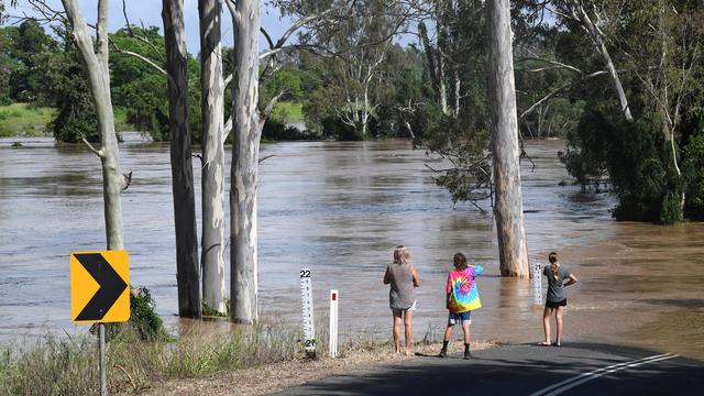 Des inondations après le passage d'un cyclone au mois de janvier 2022, à deux cents kilomètres de Brisbane en Australie. [EPA/Keystone]