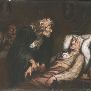 "Le malade imaginaire", d'Honoré Daumier  (1808–1879).
Philadelphia Museum of Art work
DP [DP - Philadelphia Museum of Art work]