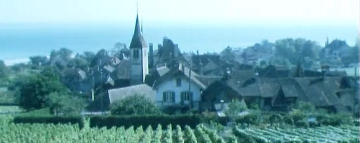 Le village d'Auvernier en 1972. [RTS]