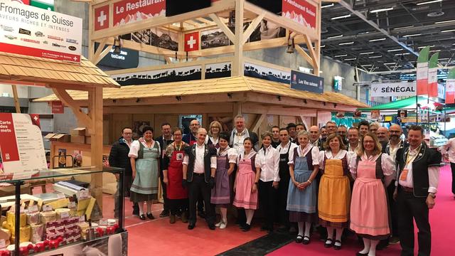 Terroir Fribourg et son équipe représentent Les Fromages de Suisse au Salon international de l'Agriculture à Paris, du 26 février au 6 mars 2022. [Terroir Fribourg]