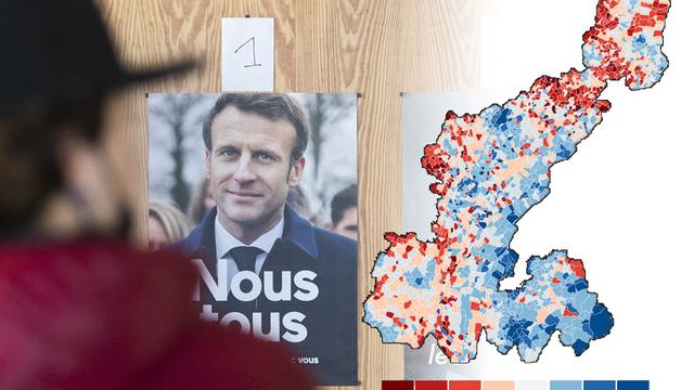 La carte du vote en France voisine.