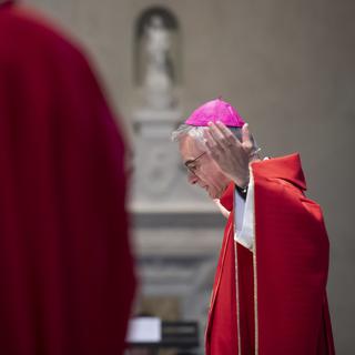 Démission de Valerio Lazzeri, l'évêque de Lugano. [Ti-Press/Keystone - Pablo Gianinazzi]