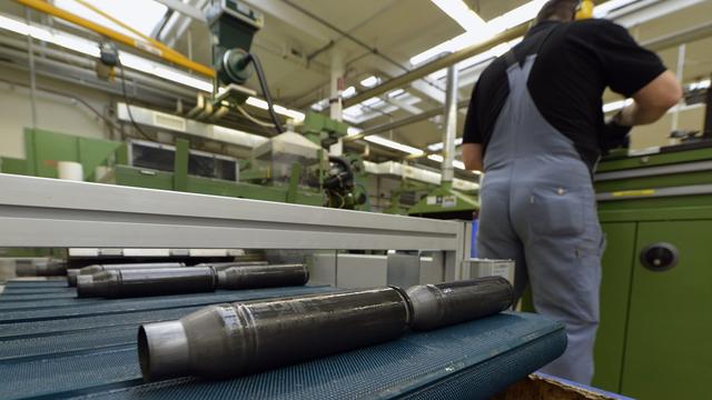 Un atelier de production de munitions de la filiale suisse de l'entreprise allemande Rheinmetall, à Altdorf [KEYSTONE - URS FLUEELER]