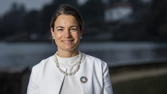 Elise Buckle, municipale verte de la ville de Nyon. [Keystone - Jean-Christophe Bott]