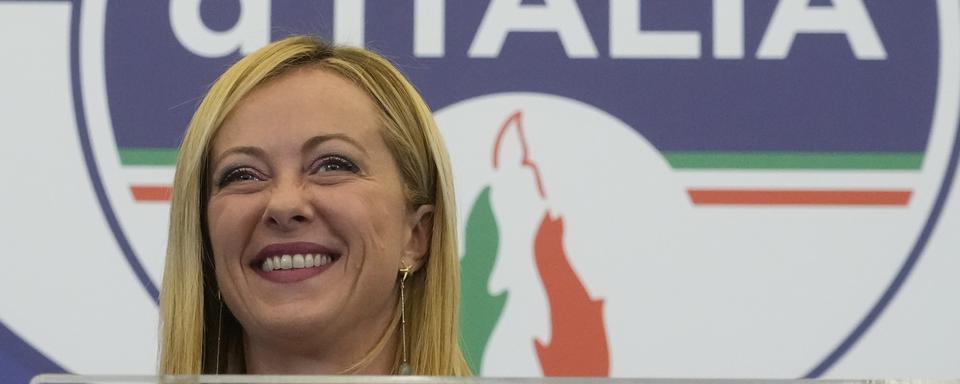 Giorgia Meloni est la présidente du parti néofasciste Fratelli d'Italia. [Keystone/AP Photo - Gregorio Borgia]