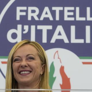 Giorgia Meloni est la présidente du parti néofasciste Fratelli d'Italia. [Keystone/AP Photo - Gregorio Borgia]