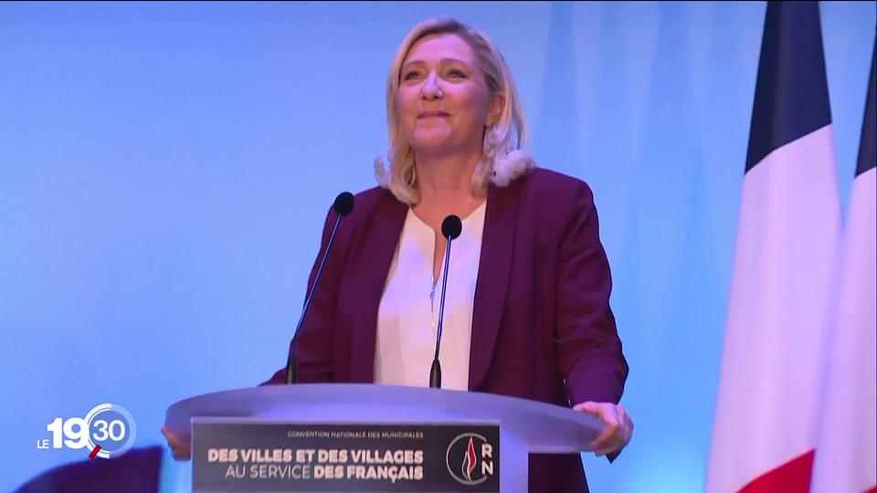 Le portrait de Marine Le Pen, candidate du Rassemblement national, la "fille de" devenue le visage de l'extrême droite en France