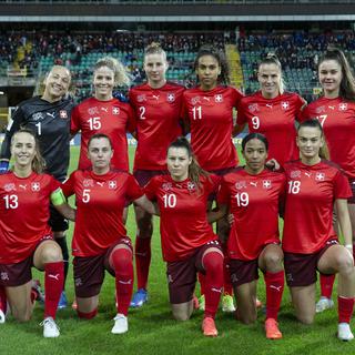 L'équipe féminine suisse de football tente de se qualifier à la Coupe mondiale 2023. [Keystone - Salvatore Di Nolfi]