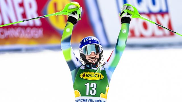 Andreja Slokar a remporté une belle victoire à Méribel. [Urs Flueeler]