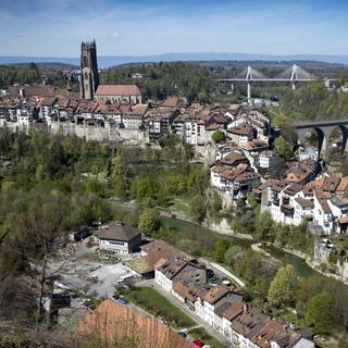 La ville de Fribourg en avril 2022. [KEYSTONE - Laurent Gillieron]