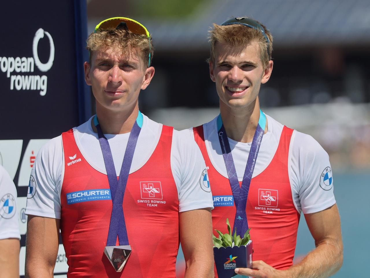 Jan Schäuble et Raphaël Ahumada se sont parés de bronze en deux de couple poids léger à Munich. [Wolfgang Ratta]