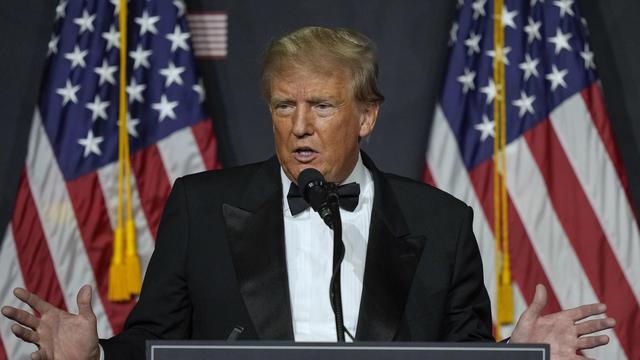 L'ancien président des Etats-Unis Donald Trump fait un discours à Palm Beach. [AP Photo/Keystone - Rebecca Blackwell]