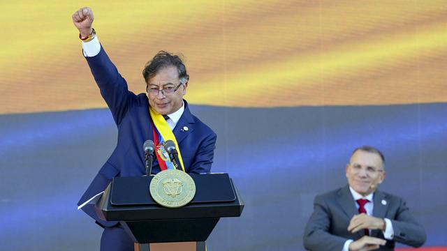 Gustavo Petro, investi président en Colombie, vise la fin de la "guerre anti-drogues" [AP Photo - Fernando Vergara]