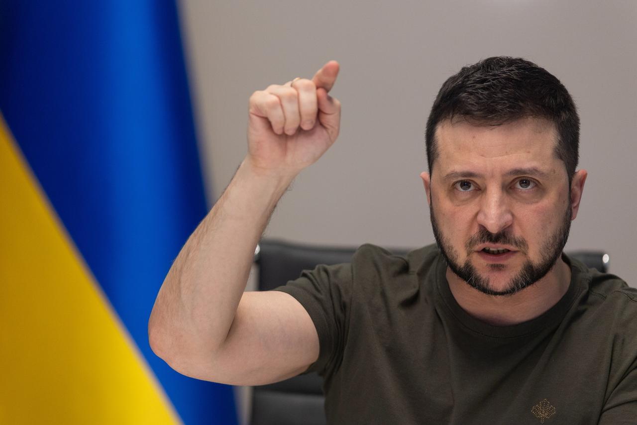 Le président ukrainien Volodymyr Zelensky. [Keystone - EPA/Ukrainian Presidential Press Service]