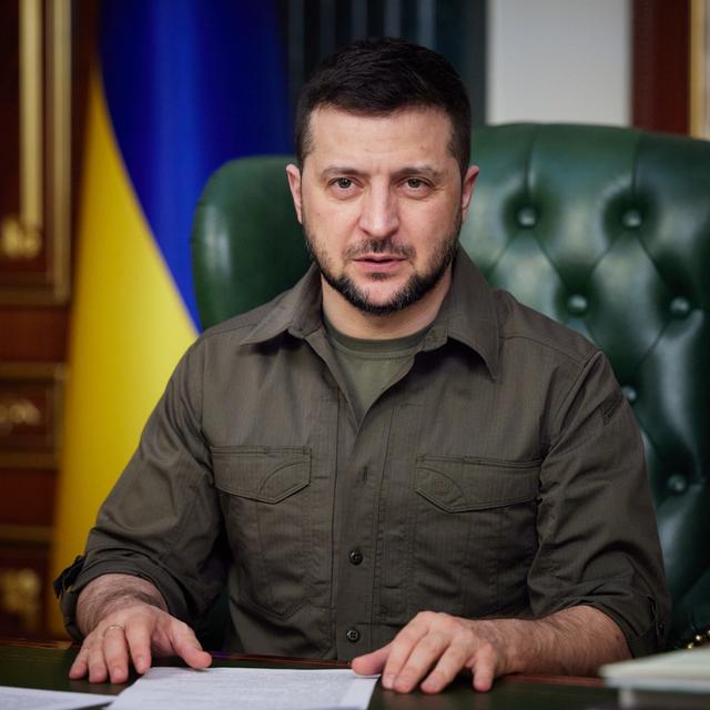 Le président ukrainien Volodymyr Zelensky. [Ukrainian Presidential Press Service/EPA/Keystone]