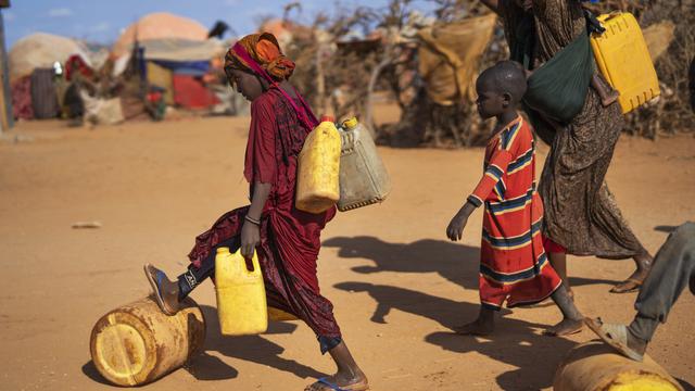 Plus de 36 millions de personnes sont touchées par les pénuries de nourriture et d'eau dans la Corne de l'Afrique. [KEYSTONE - JEROME DELAY]