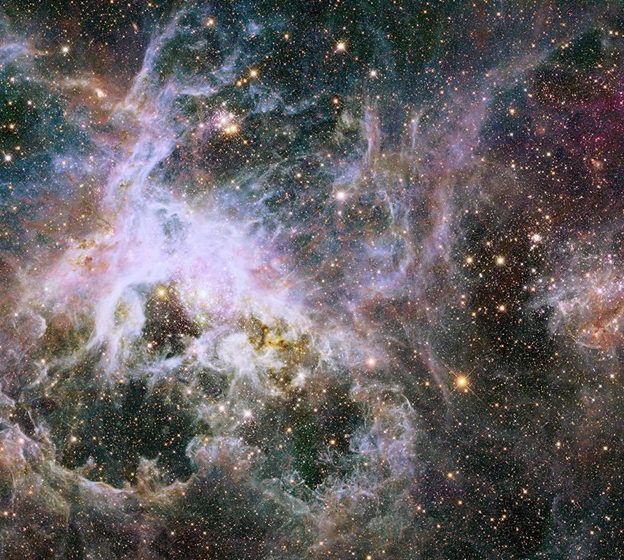 La Nébuleuse de la Tarentule vue par le télescope Hubble en janvier 2014. [NASA, ESA - E. Sabbi/STScI]