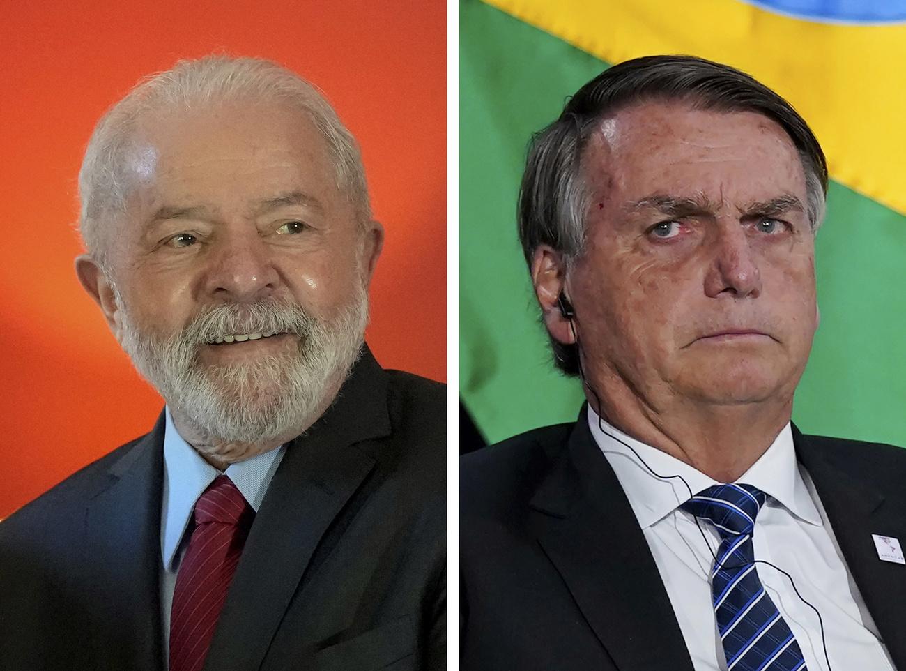 Luiz Inacio Lula da Silva et Jair Bolsonaro. [AP/Keystone]