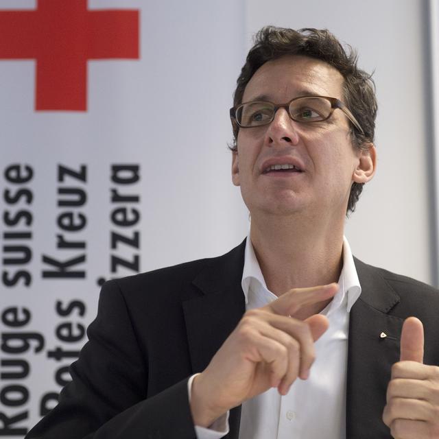 Markus Mader, directeur de la Croix-Rouge suisse (CRS), a été démis de ses fonctions en décembre 2022 en raison de divergences de vues sur des questions de direction. [Keystone - Lukas Lehmann]