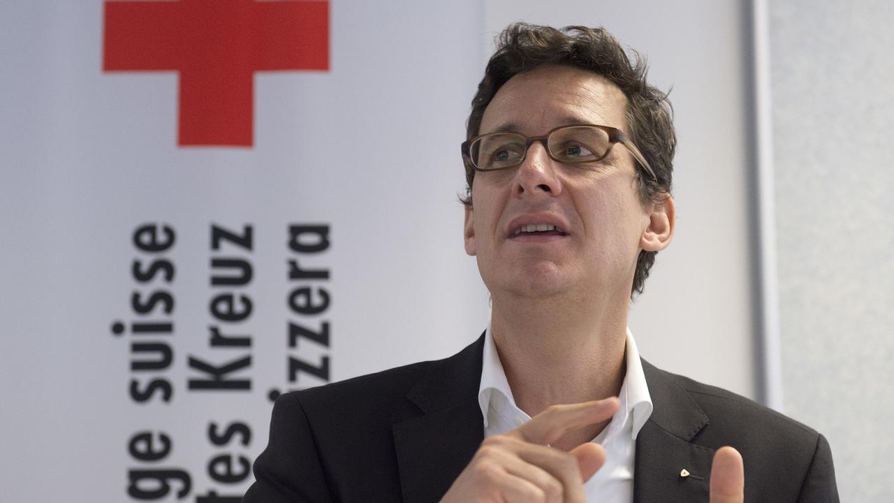 Markus Mader, directeur de la Croix-Rouge suisse (CRS), a été démis de ses fonctions en décembre 2022 en raison de divergences de vues sur des questions de direction. [Keystone - Lukas Lehmann]