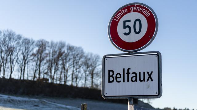 Un permis de construire pour une antenne 5G dans la commune de Belfaux (FR) a été abandonné par Swisscom après l'opposition présentée par des riverains. [Keystone - Jean-Christophe Bott]