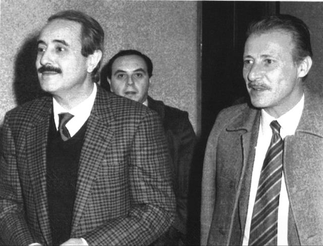 Les juges anti-mafia Giovanni Falcone et Paolo Borsellino. [AP/Keystone]