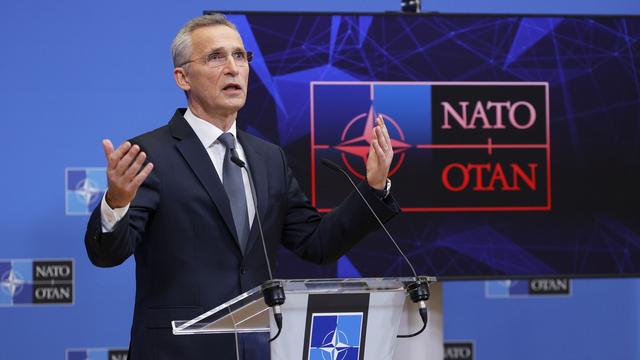 Jens Stoltenberg, secrétaire général de l'OTAN. [Keystone - Olivier Matthys]