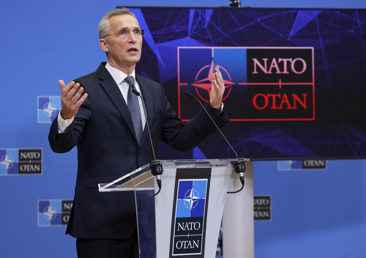 Jens Stoltenberg, secrétaire général de l'OTAN. [Keystone - Olivier Matthys]