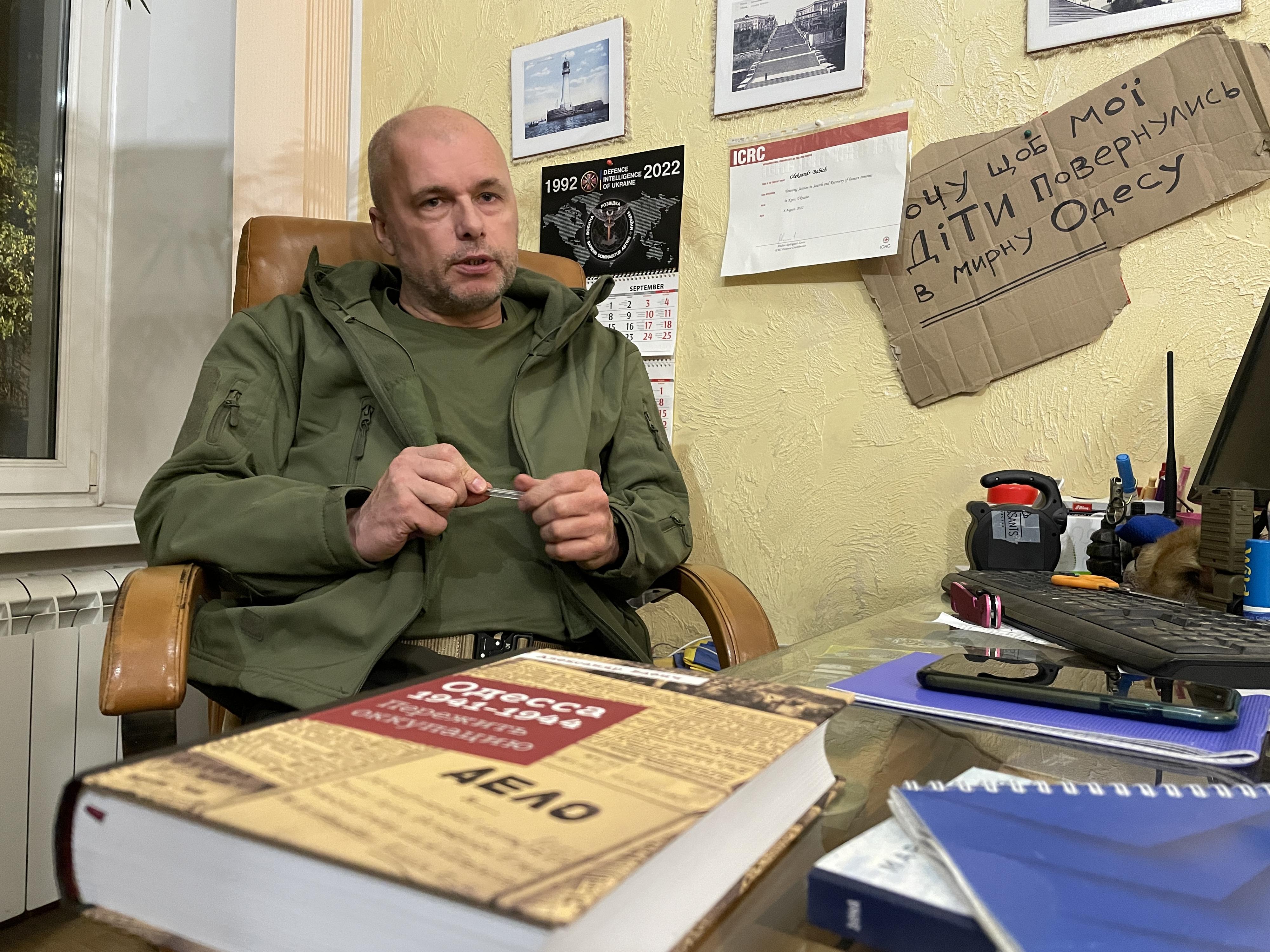 Olexander Babich, ex-policier et archéologue en Ukraine. [RTS - Maurine Mercier]