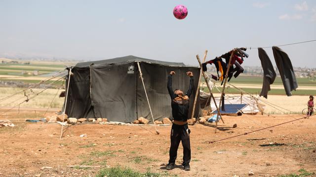 Photo prise dans un des camps de réfugiés d’Idlib, Syrie. [RTS - Ali Haj Suleima]