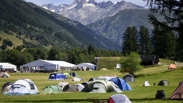 Le plus grand camp scout suisse de l’histoire s’ouvre demain à la Vallée de Conches. [Keystone - Laurent Gillieron]