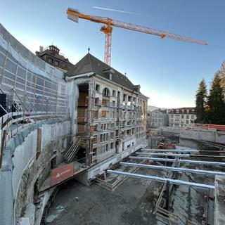 Le chantier de la Bibliothèque cantonale et universitaire de Fribourg. [RTS - COULEURS LOCALES]