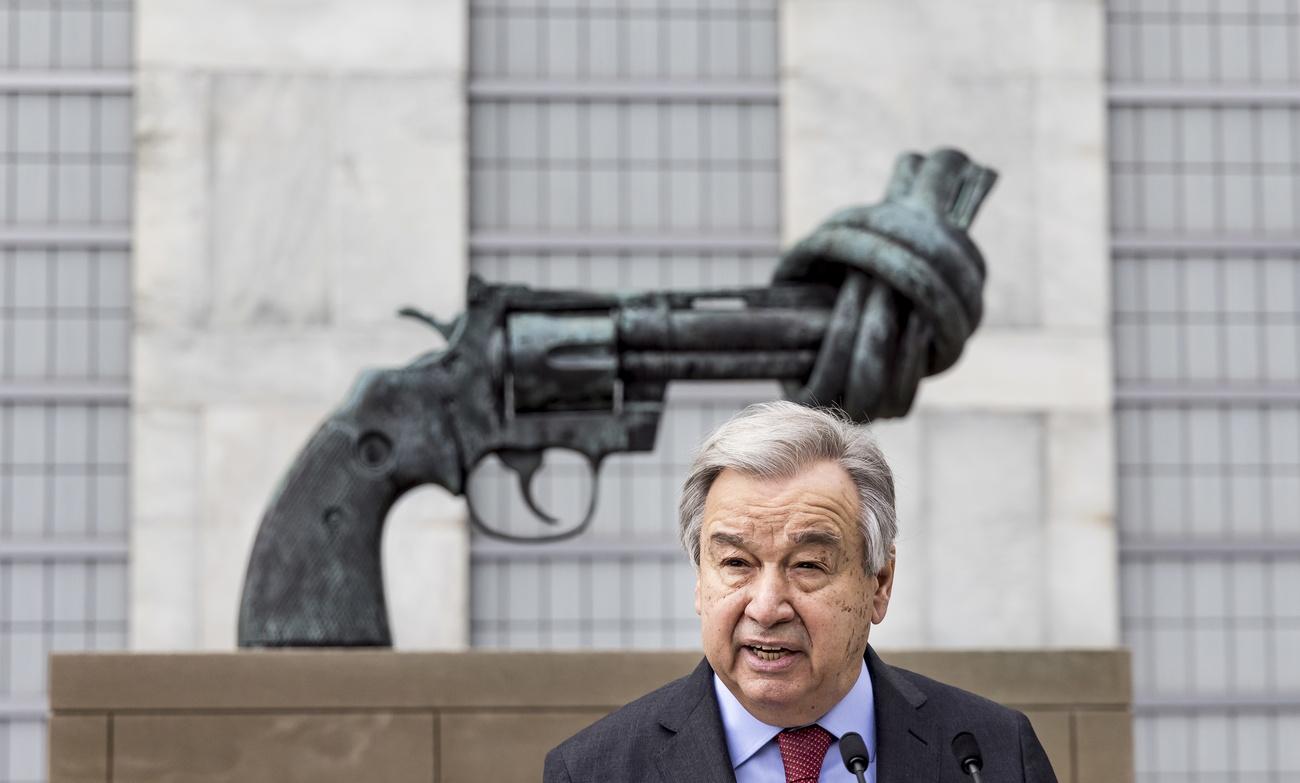 Antonio Guterres, le secrétaire général de l'ONU le 19 avril 2022. [EPA/Keystone - Justin Lane]