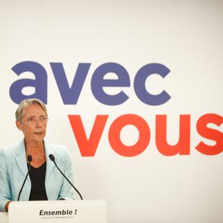 La Première ministre française Elisabeth Borne. [Keystone/EPA - Mohammed Badra]