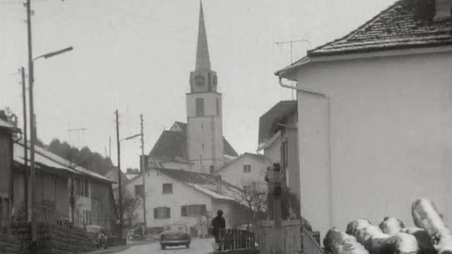 Le village de Courfaivre en 1965. [RTS]