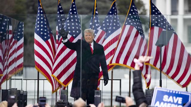 Le président américain Donald J. Trump assiste à un rassemblement sur l'Ellipse près de la Maison Blanche à Washington, DC, USA, le 06 janvier 2021. [EPA/KEYSTONE - Michael Reynolds]