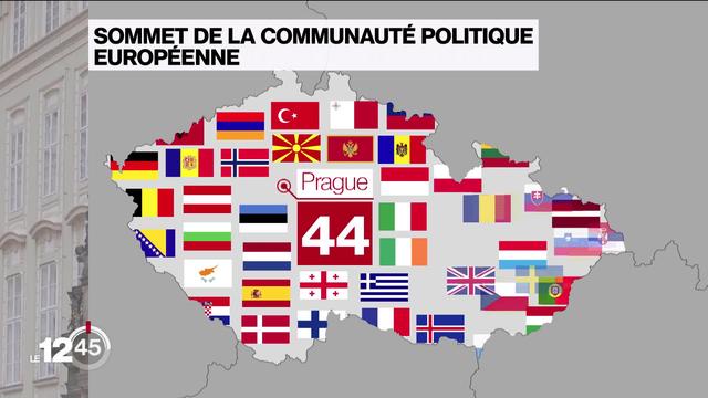 Première réunion à Prague de la "Communauté politique européenne", qui réunit 44 pays dont la Suisse