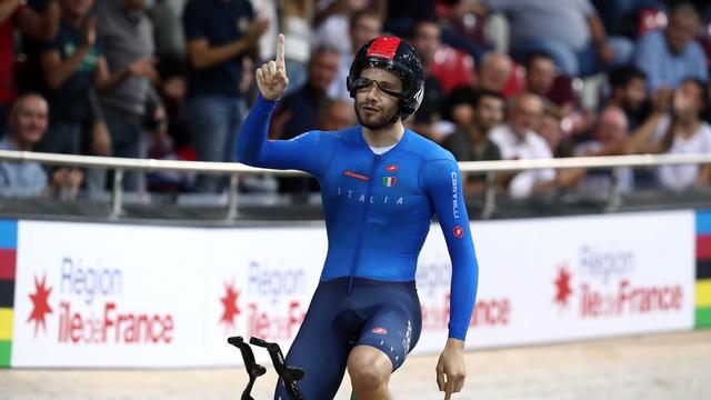 L'Italien Filippo Ganna, intraitable sur la piste française. [AP - Christophe Petit-Tesson]