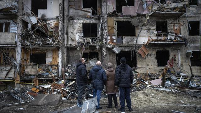 Dégâts matériels à Kiev [AP Photo/Keystone - EmilioMorenatti]