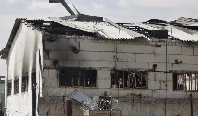 Prison d'Olenivka [AP Photo - Une vue de la prison à Olenivka dans l'est de l'Ukraine, le vendredi 29 juillet 2022.]