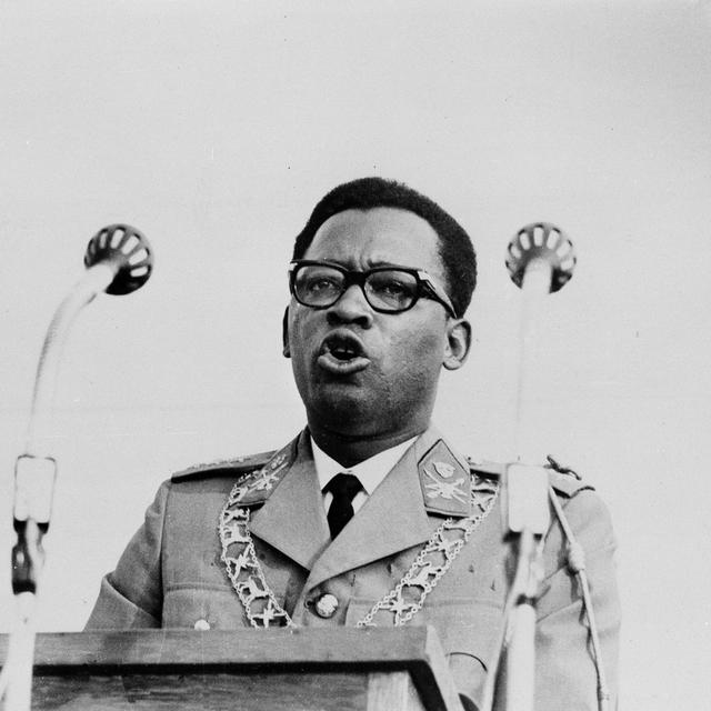 Joseph-Désiré Mobutu, président de la République démocratique du Congo, en juin 1966. [AP Photo/ Keystone - Willems]