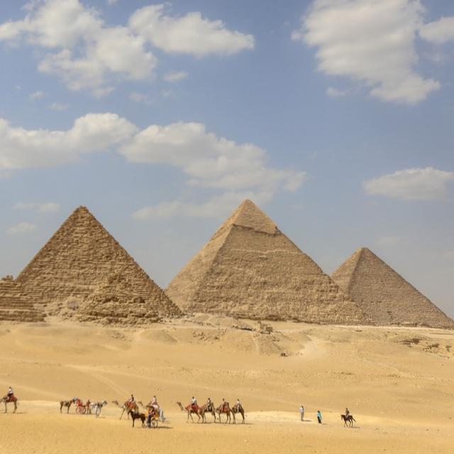 Les pyramides de Gizeh. [AFP - Mohamed Abdel Hamid / Anadolu Agency]