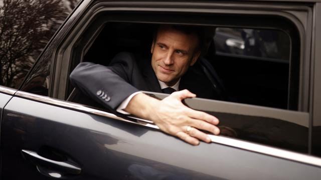 Emmanuel Macron, le 12 mars 2022. [AP Photo/Keystone - Yoan Valat]