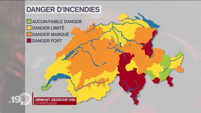 La sécheresse favorise les feux de forêt. Après les cantons de Vaud et du Tessin, le Valais a été touché par un incendie.