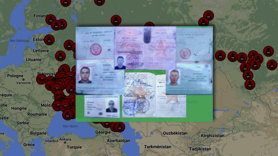 Montage photo extrait du site ukrainien Karta-Mira, qui souhaite informer les Russes de la réalité de la guerre en Ukraine.