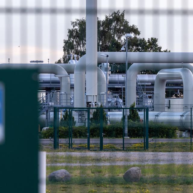 Une station de réception de gaz du gazoduc Nord Stream 1, en Allemagne. [Keystone/DPA - Jens Büttner]