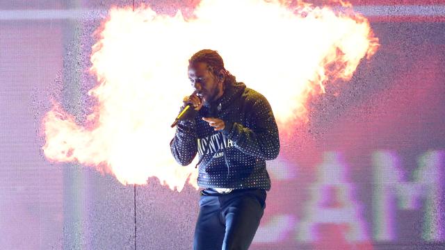 Le chanteur américain Kendrick Lamar, ici en concert à Londres le 21 février 2018. [AFP - Daniel LEAL]