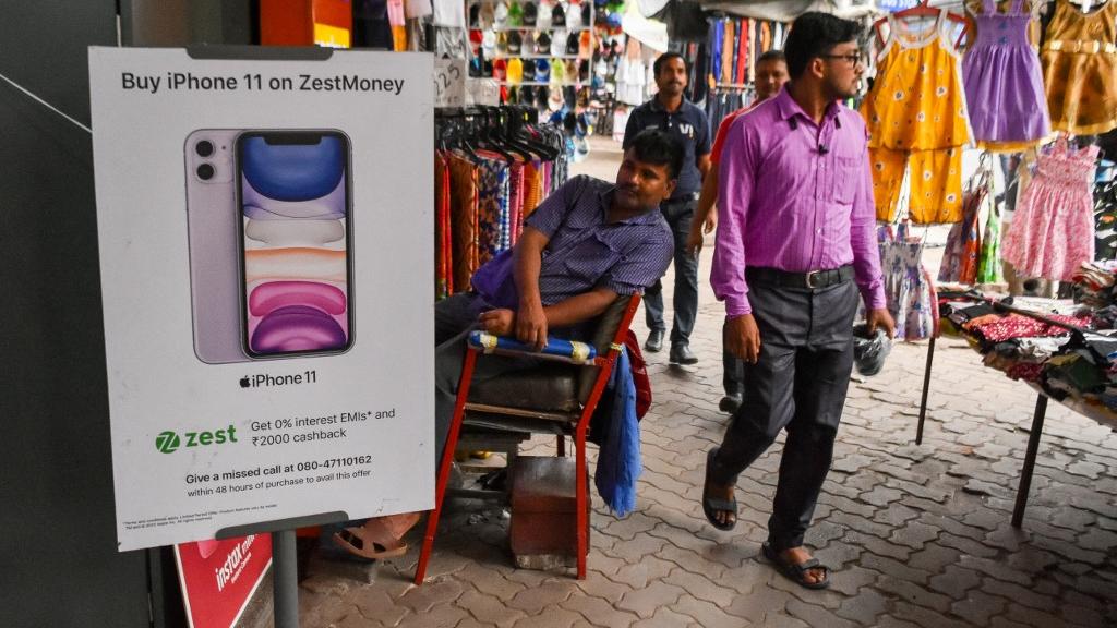 L'Inde, grand marché pour l'iPhone, devient de plus en plus un pays de production. [afp - Debarchan Chatterjee / NurPhoto]